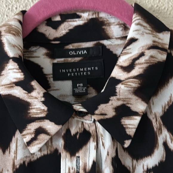 Investment Petites Olivia Blouse Shirt Ikat PS - Picture 2 of 6